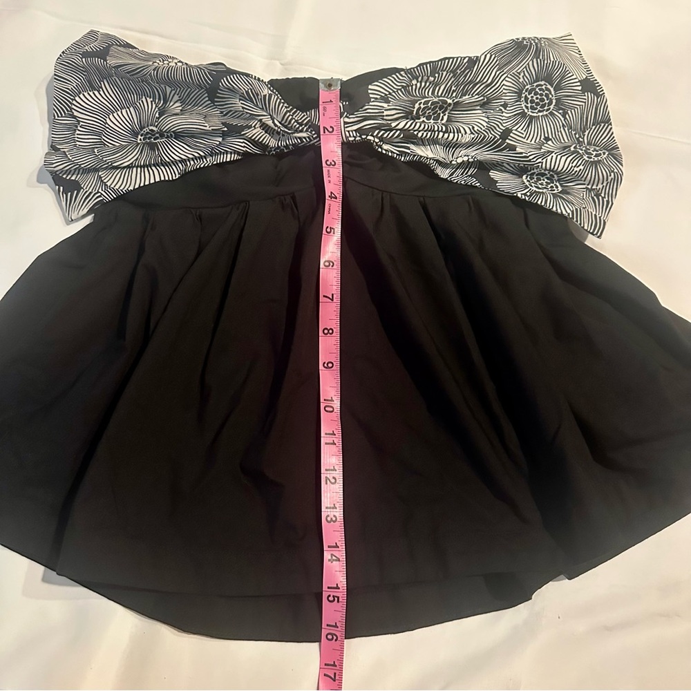 Express Tube Top Floral Strapless Bow Peplum Sz Small - Picture 7 of 8